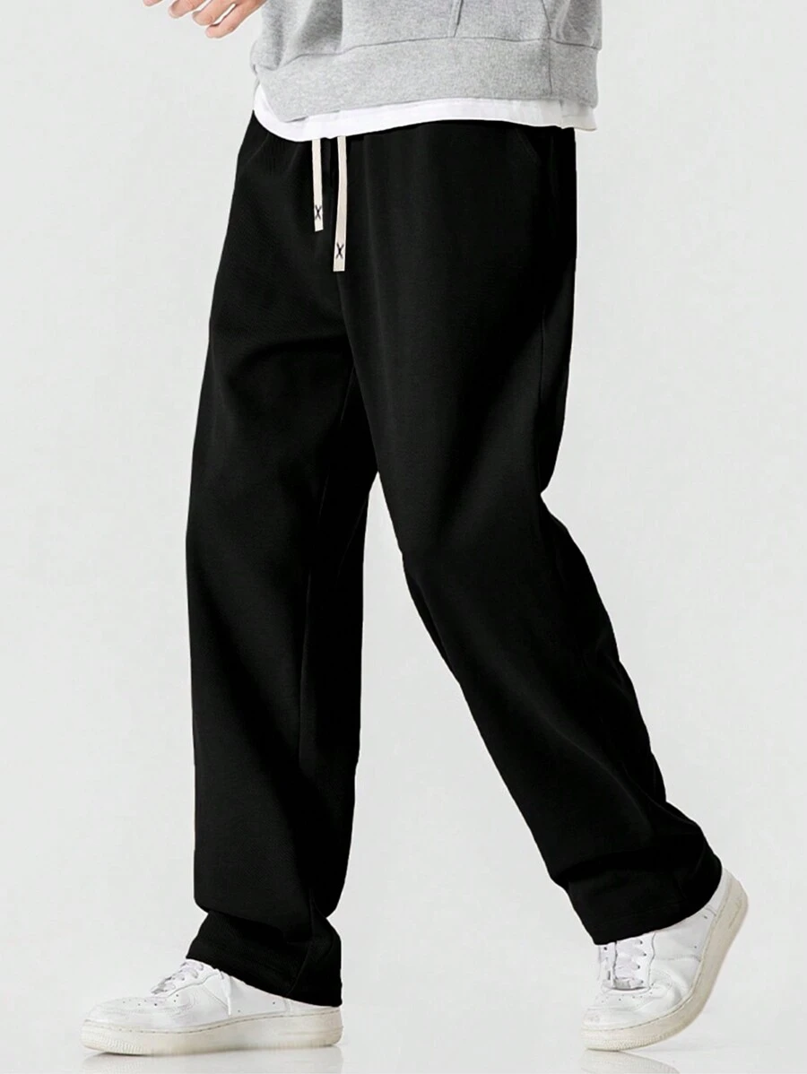 Pantaloni Sportivi Lavorati A Maglia A Gamba Dritta Da Uomo Per La Primavera E L'autunno