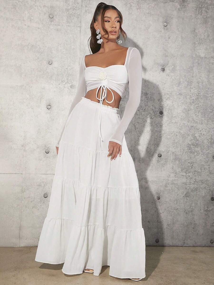 SHEIN Tall Vrouwen Ruches Zoom Rokken