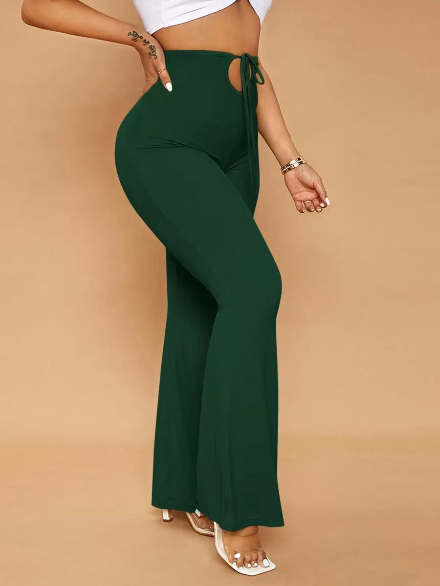 SHEIN SXY Tied Waist Flared Pants