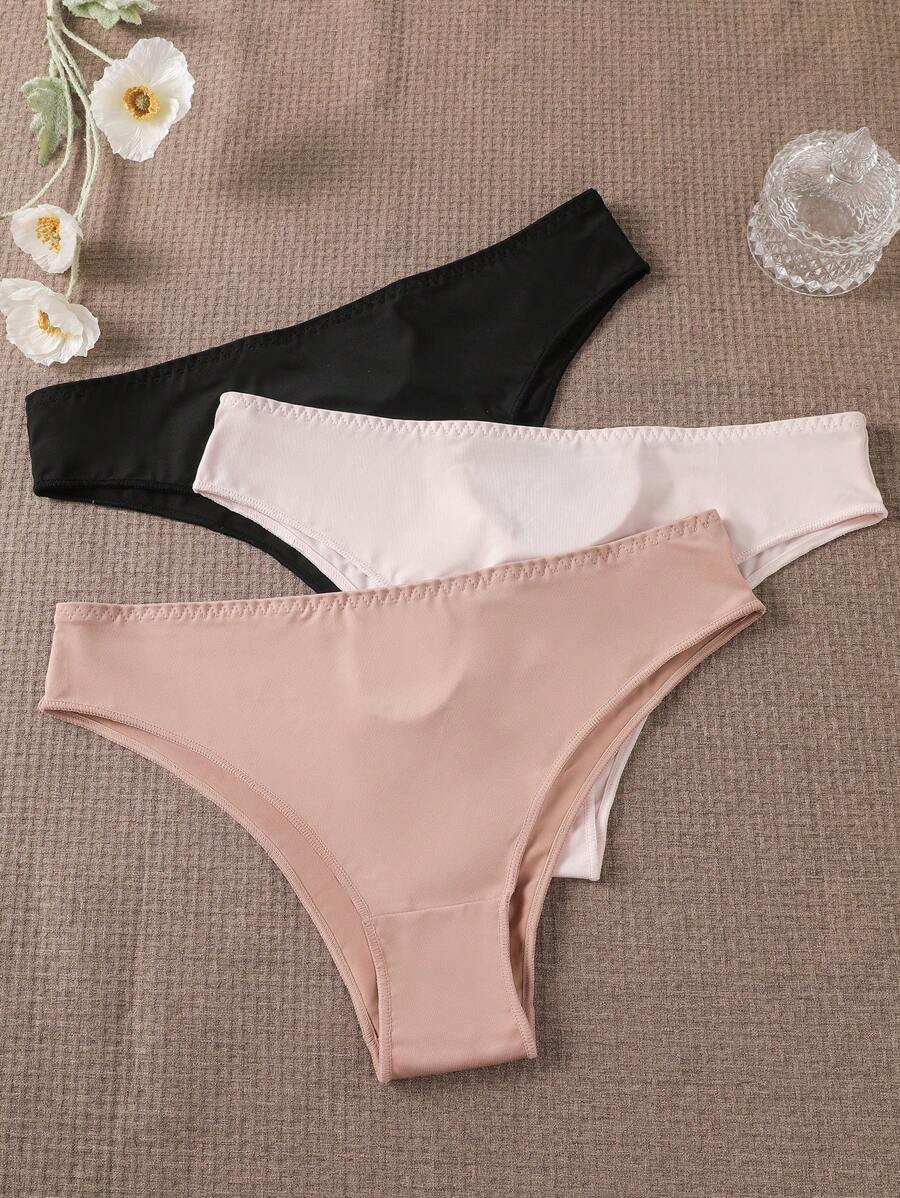 Culottes Grandes Tailles Pour Femmes, 3 Pièces / Paquet