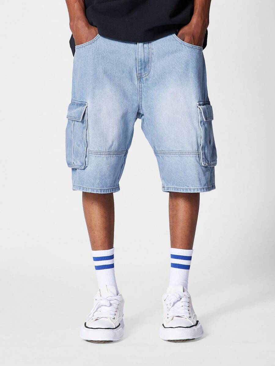 SUMWON Bermuda Cargo Denim Short