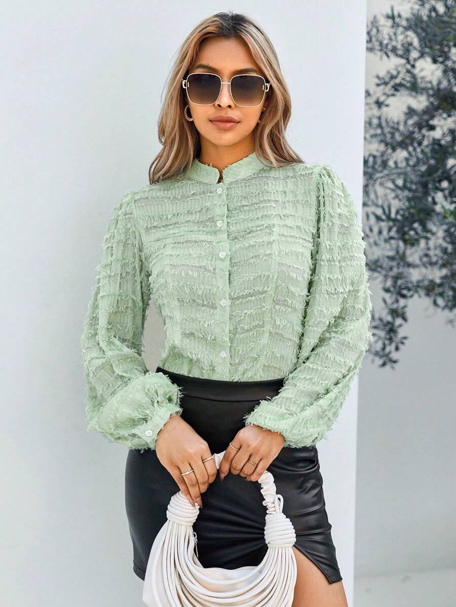 Aveloria Women'S Jacquard Long Sleeve Shirt