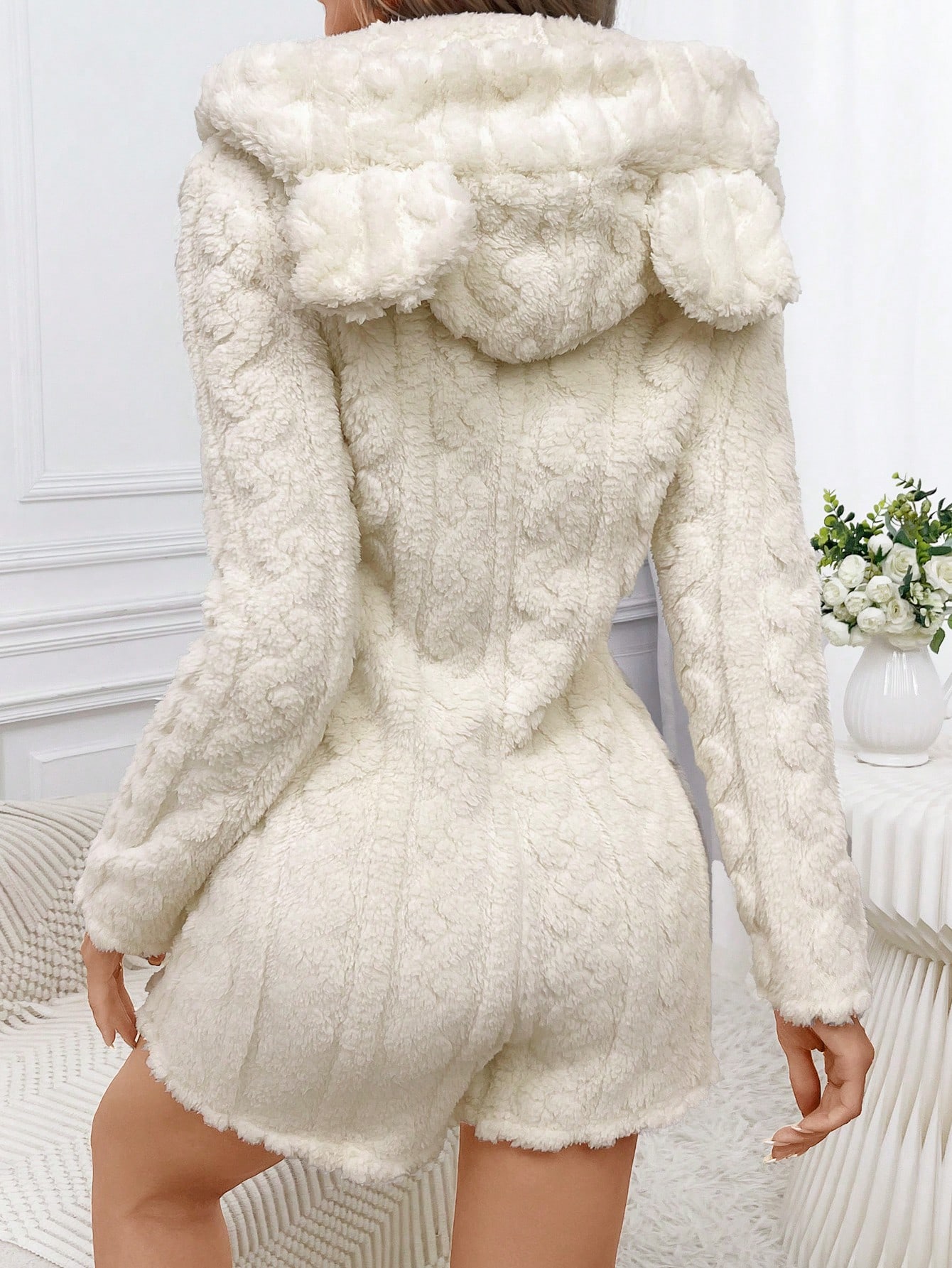 رومبير نوم تصميم أذن ثلاثي الأبعاد قبعة سستة امامي فانيلا