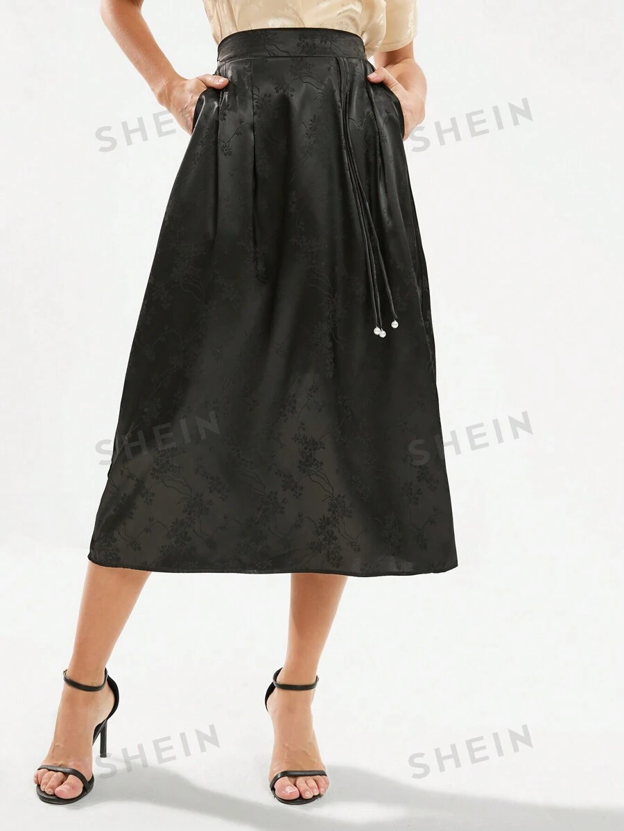 Aveloria Falda De Mujer En Jacquard Con Bolsillos