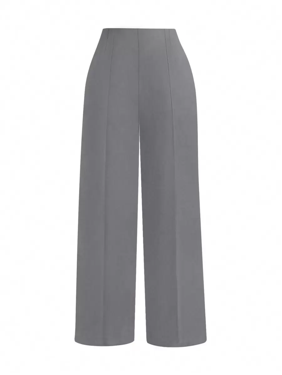 SHEIN Clasi Plus Size Solid Color Straight Suit Pants Graduation,Back To School,Teacher Outfits For Women