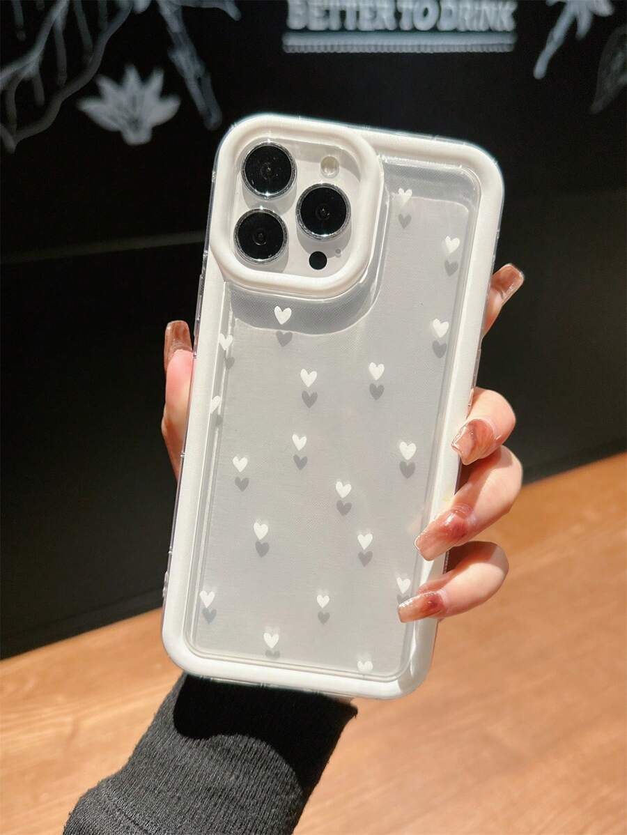 Maryam Alam Artist Girlcore Translucent Phone Case With Hearts, Holiday, Love Valentine's Day