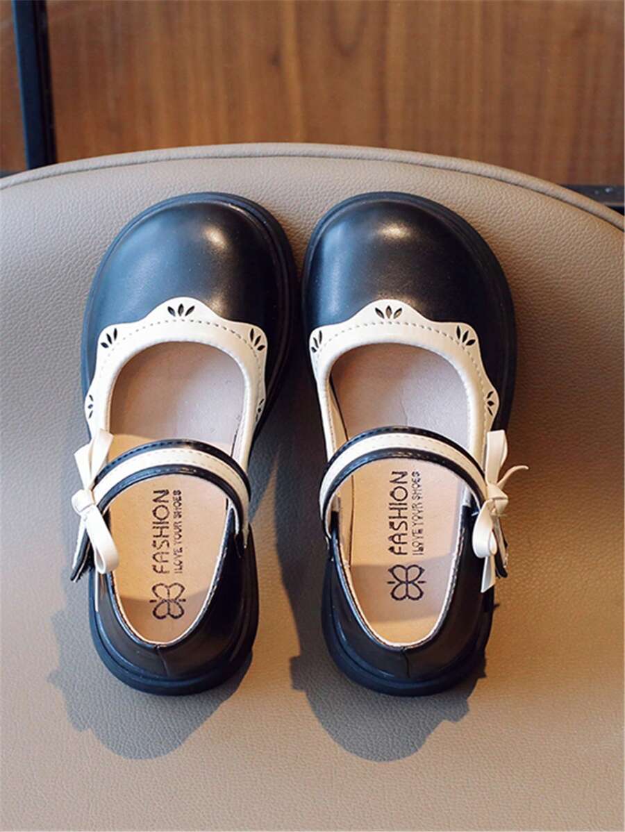 Children'S New Fashionable Comfortable Casual Princess Bow Flat Shoes With Butterfly Design For Girls In Spring