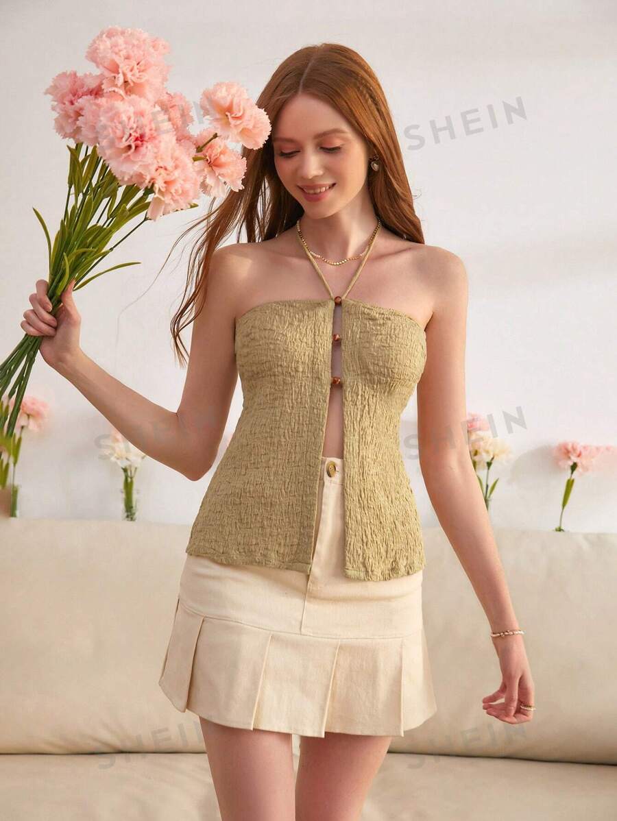 Aveloria Rosie Top Texturizado Halter Para Mujer