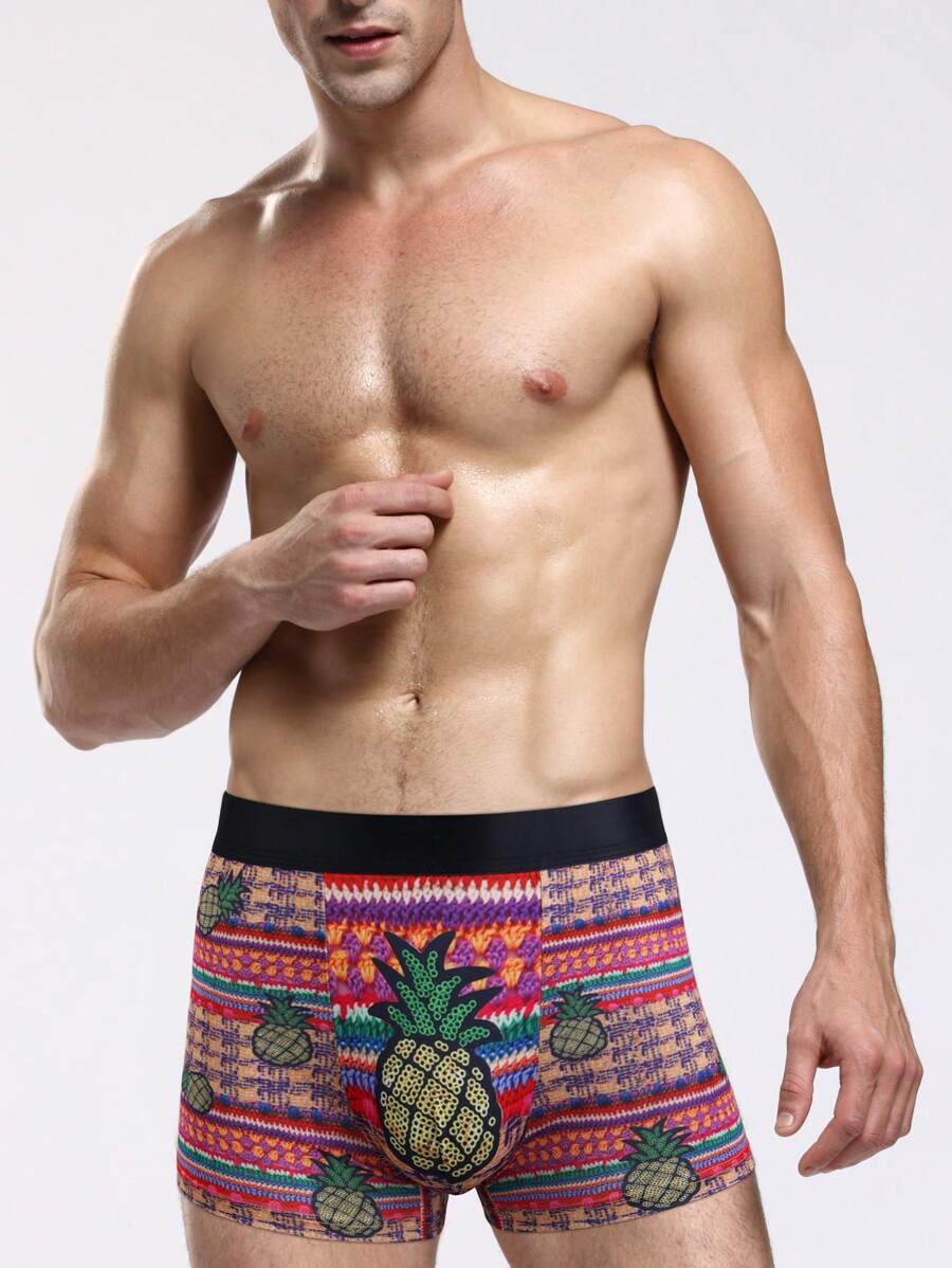 Calzoncillos Tipo Bóxer Con Estampado Completo Para Hombre