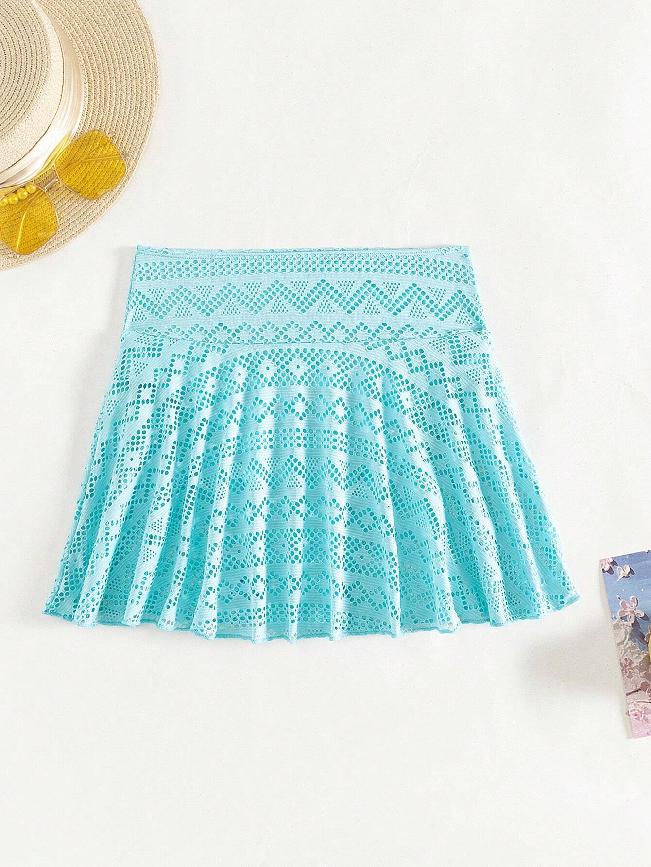 Shein Swim Summer Beach Women S Hollow Out Skirt Style Bikini Bottom Shein Usa
