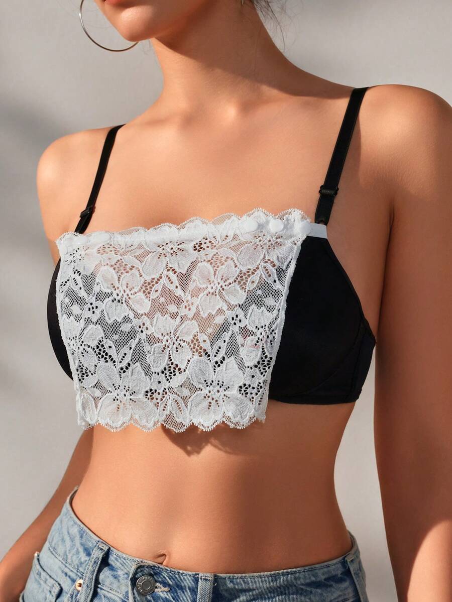 SHEIN Accessoires De Lingerie En Dentelle Sans Couture Grande Taille Pour Femme