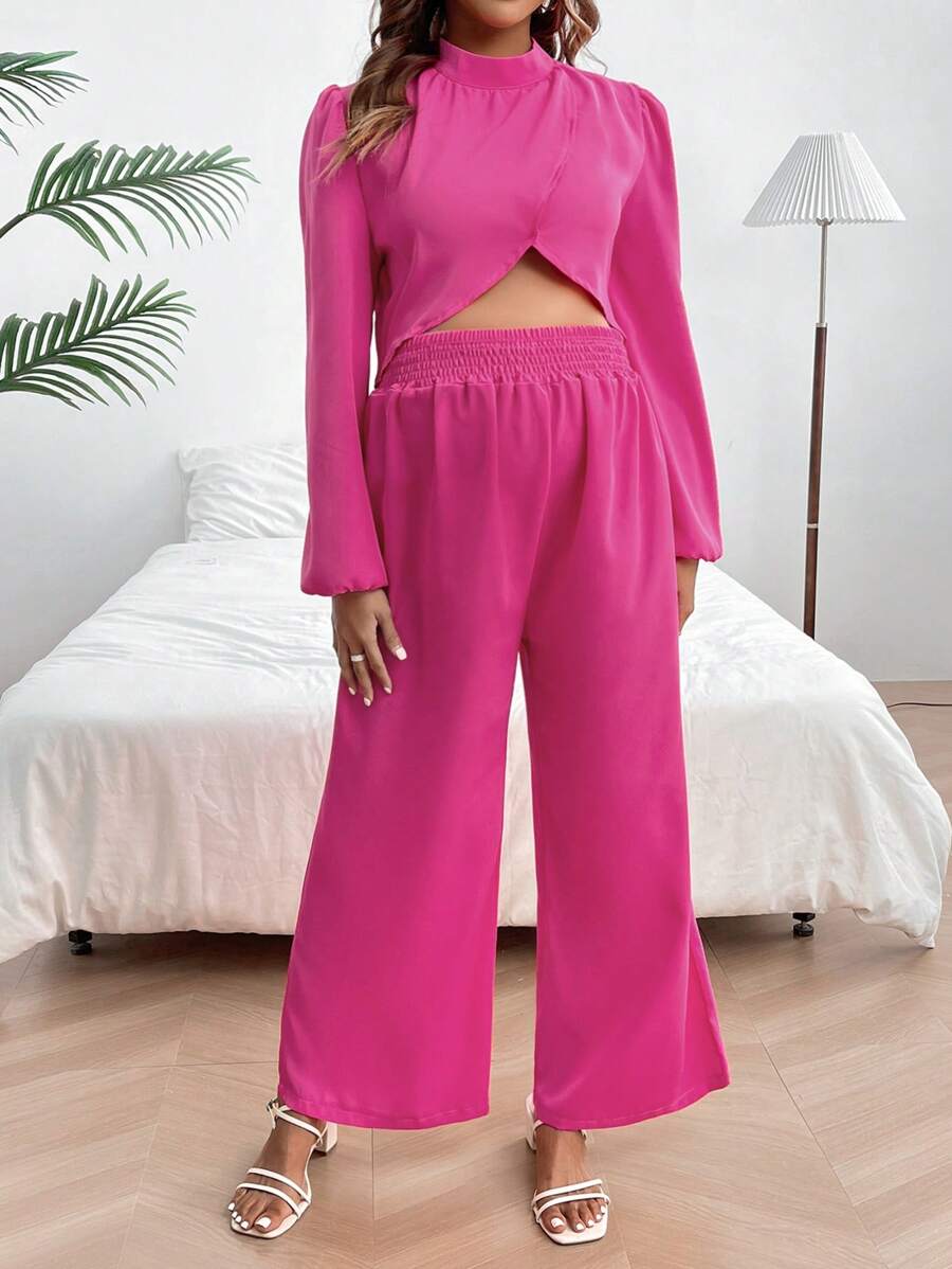 SHEIN Maternity Solid Color Casual 2pcs/Set