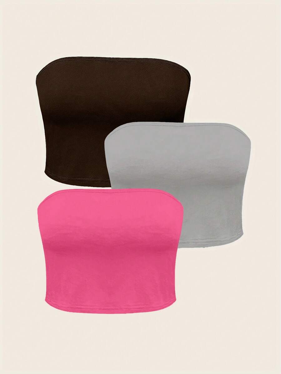 Chiquease Ladies' Solid Color Tube Top