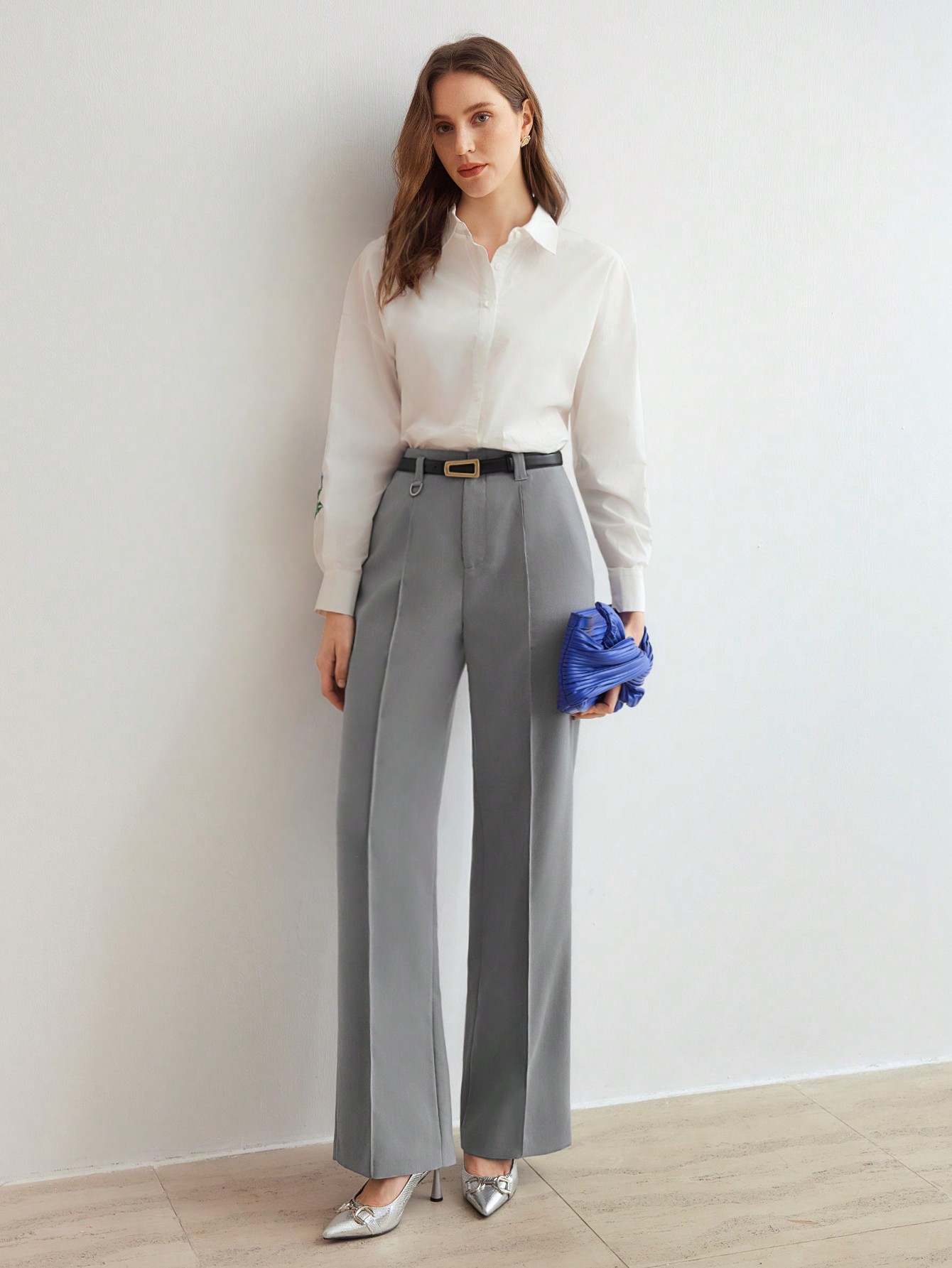 STRAIGHT-LEG ELASTICATED WOOL TROUSERS ストレートレッグ