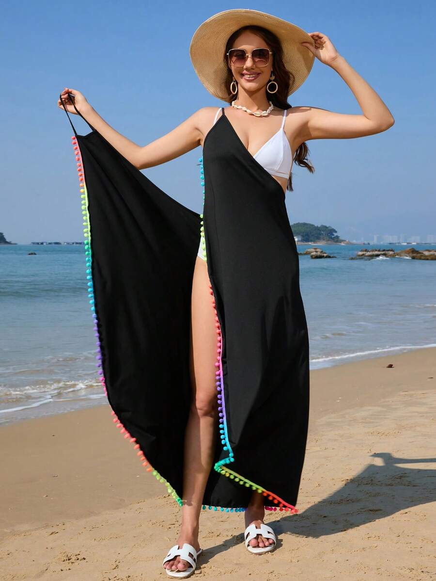 Swim Vcay Summer Outfits For Women Women's Flower Print One-Piece Beachwear Smock Cover-Up, Random Floral Pattern Summer