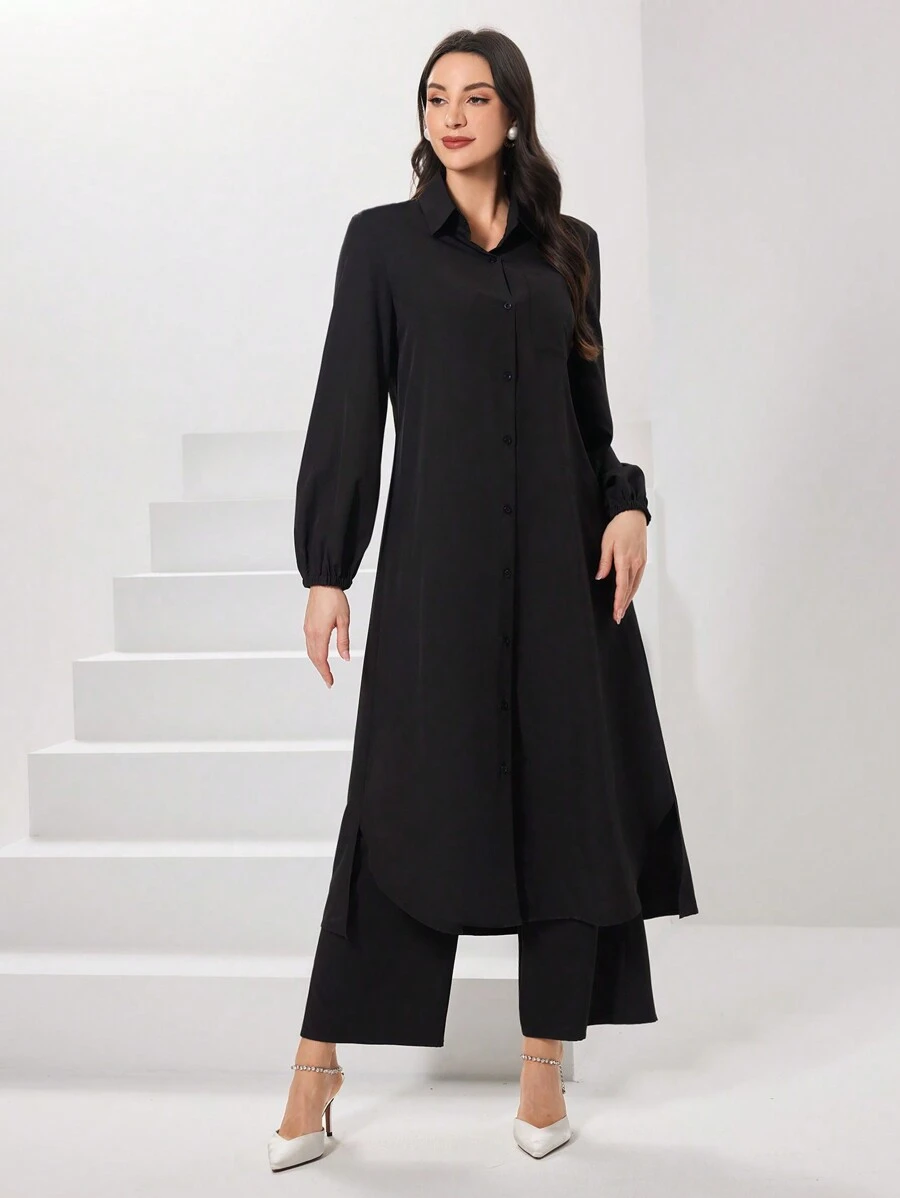 Graceveil Women's Plain Casual Two Pieces Set 2 Pieces Set Modest