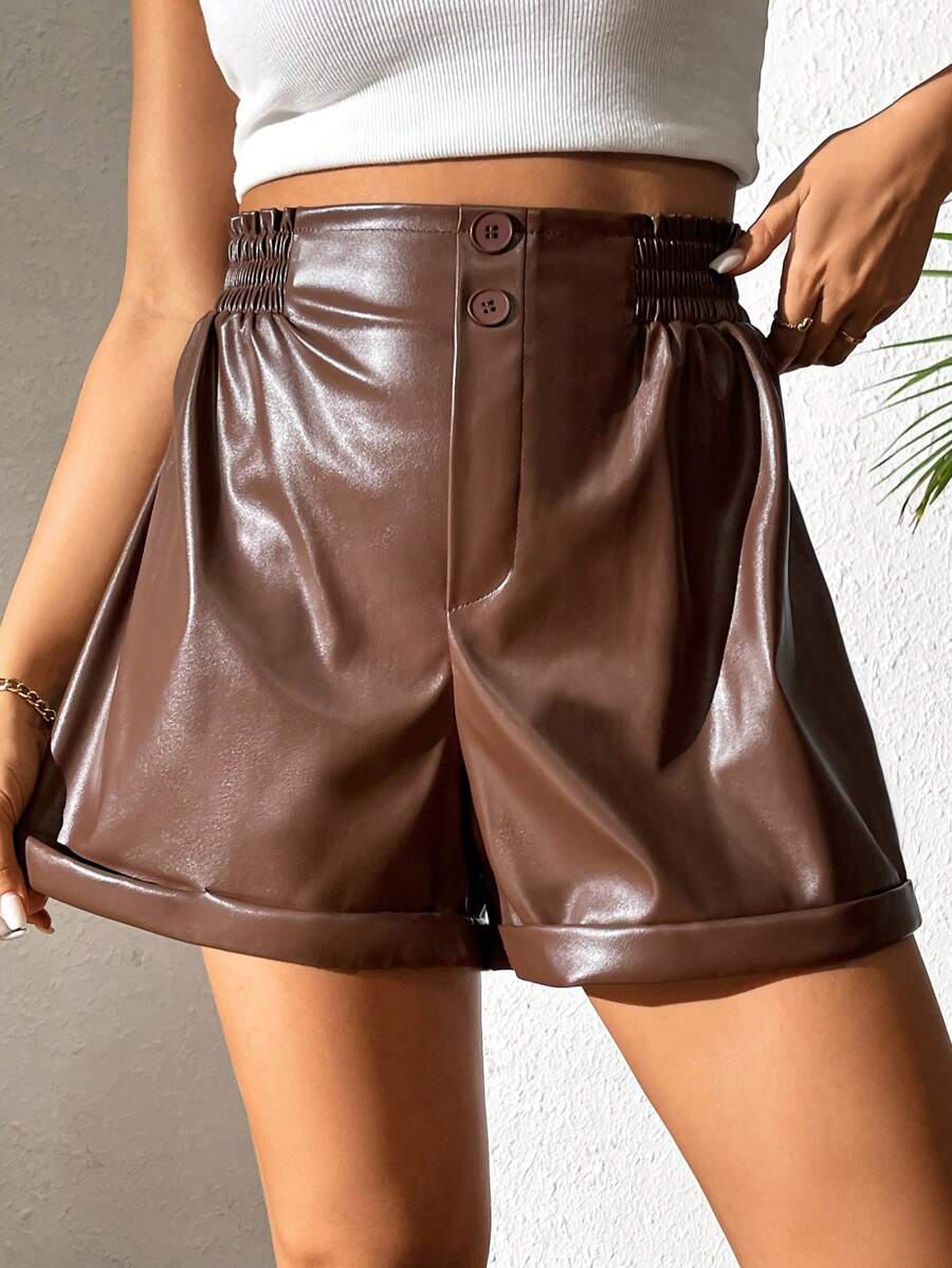 Calvaya Women's Elastic Waistband Loose Fit Shorts