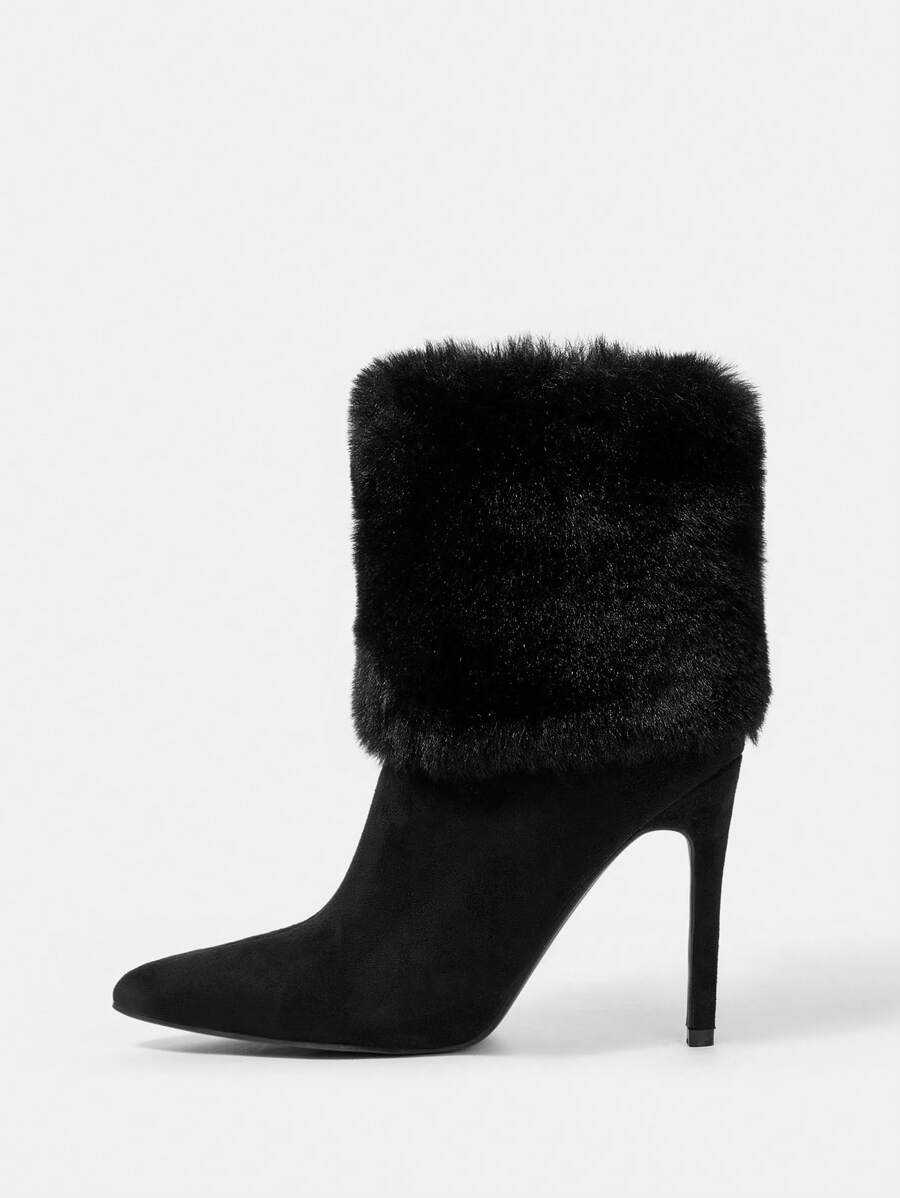 MOTF PREMIUM WOMEN'S SPLICED HIGH HEEL ANKLE BOOTS