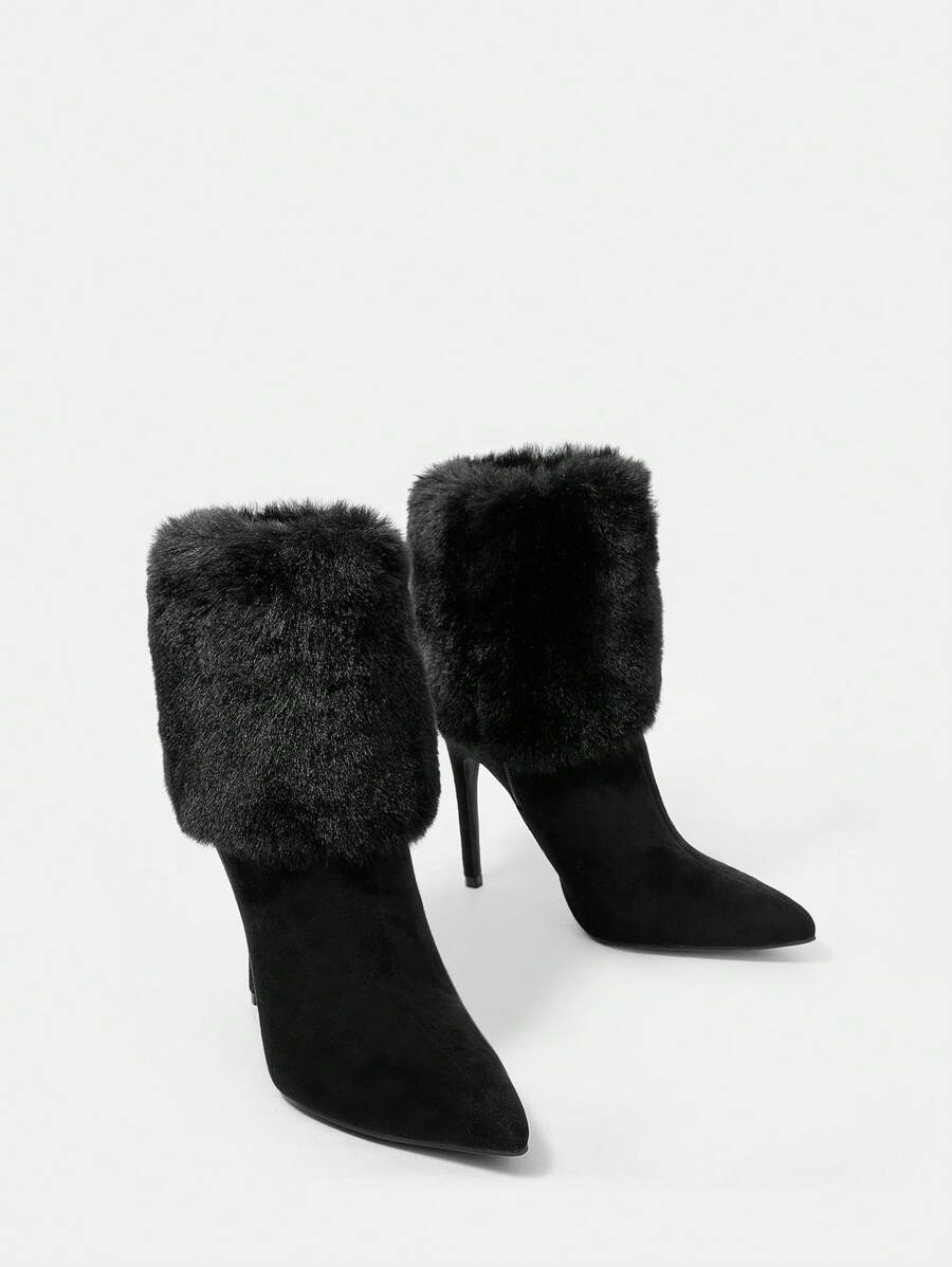 MOTF PREMIUM WOMEN'S SPLICED HIGH HEEL ANKLE BOOTS