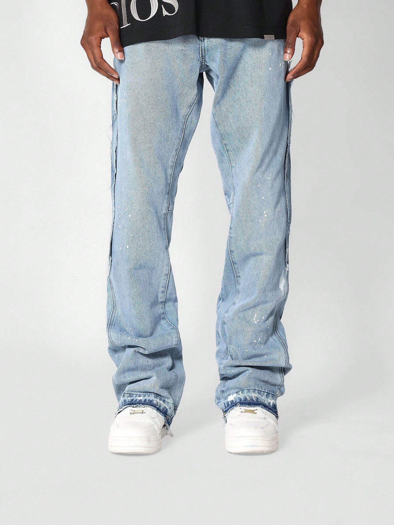【税込?送料無料】 Flare Fit Workwear Jean With Paint Print｜Sumwon 絵画