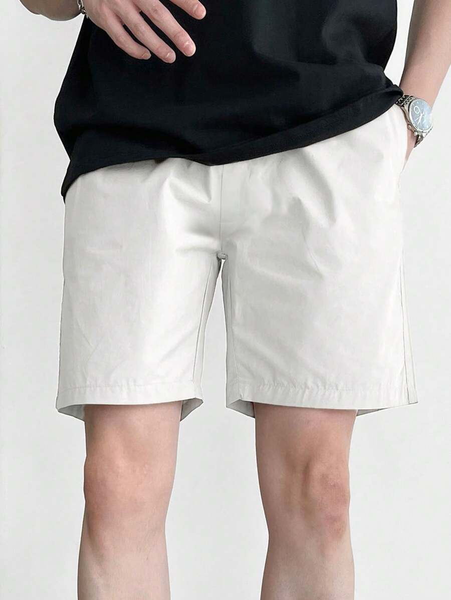 DAZY Hombres Shorts con bolsillos oblicuos de pierna recta