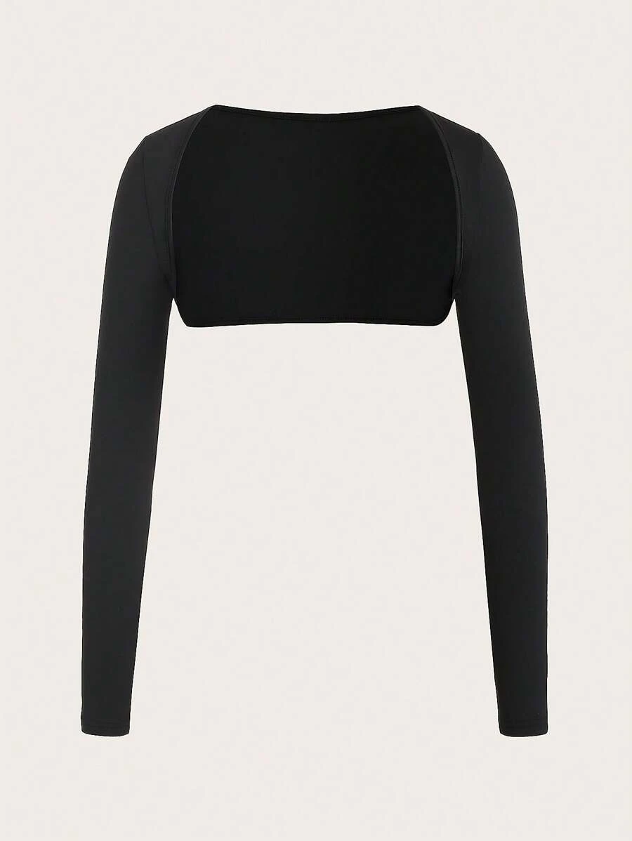 EgrlEra Women's Long Sleeve Open Front Crop Top Y2K Outfit