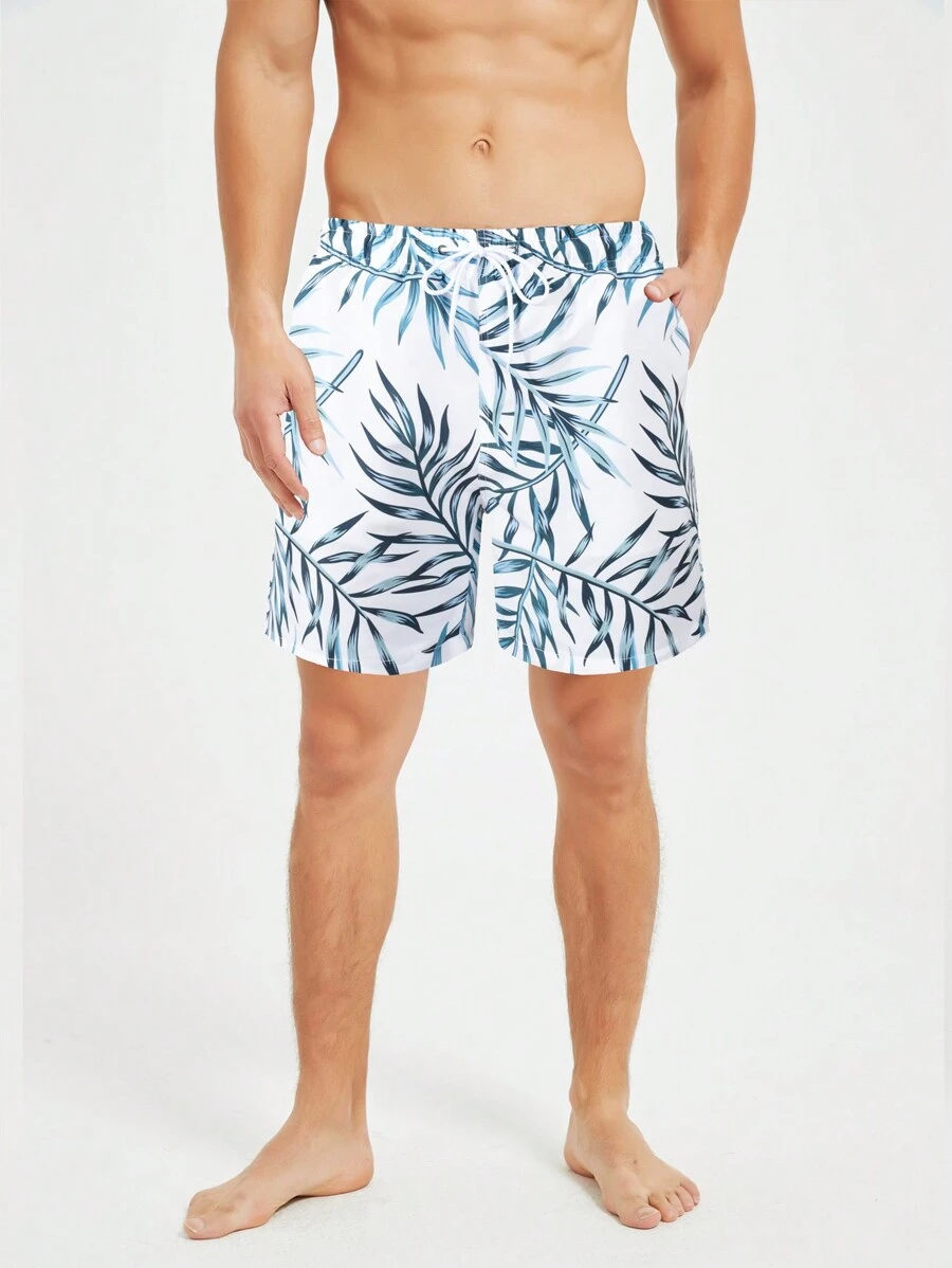 Manfinity Heren Plantaardige Strandshort