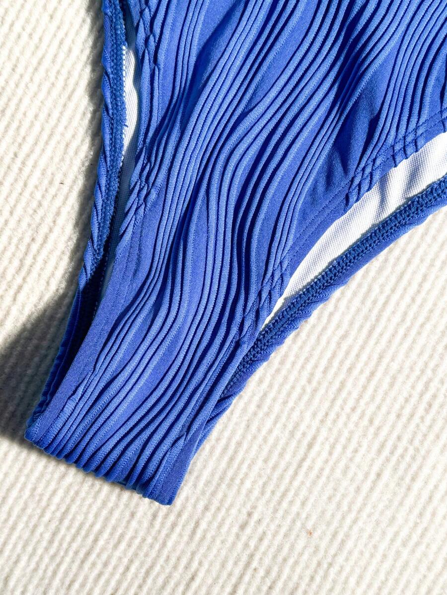 Swim Basics Damen Texturiertes Bikini Set In Zwei Teilen Mit Push Up
