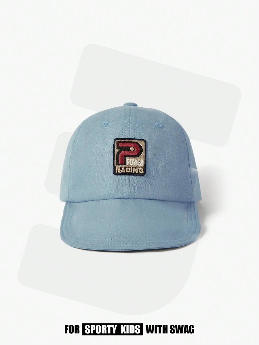 SHEIN 1 pieza Gorra de béisbol de niños guay de tela con retazo
