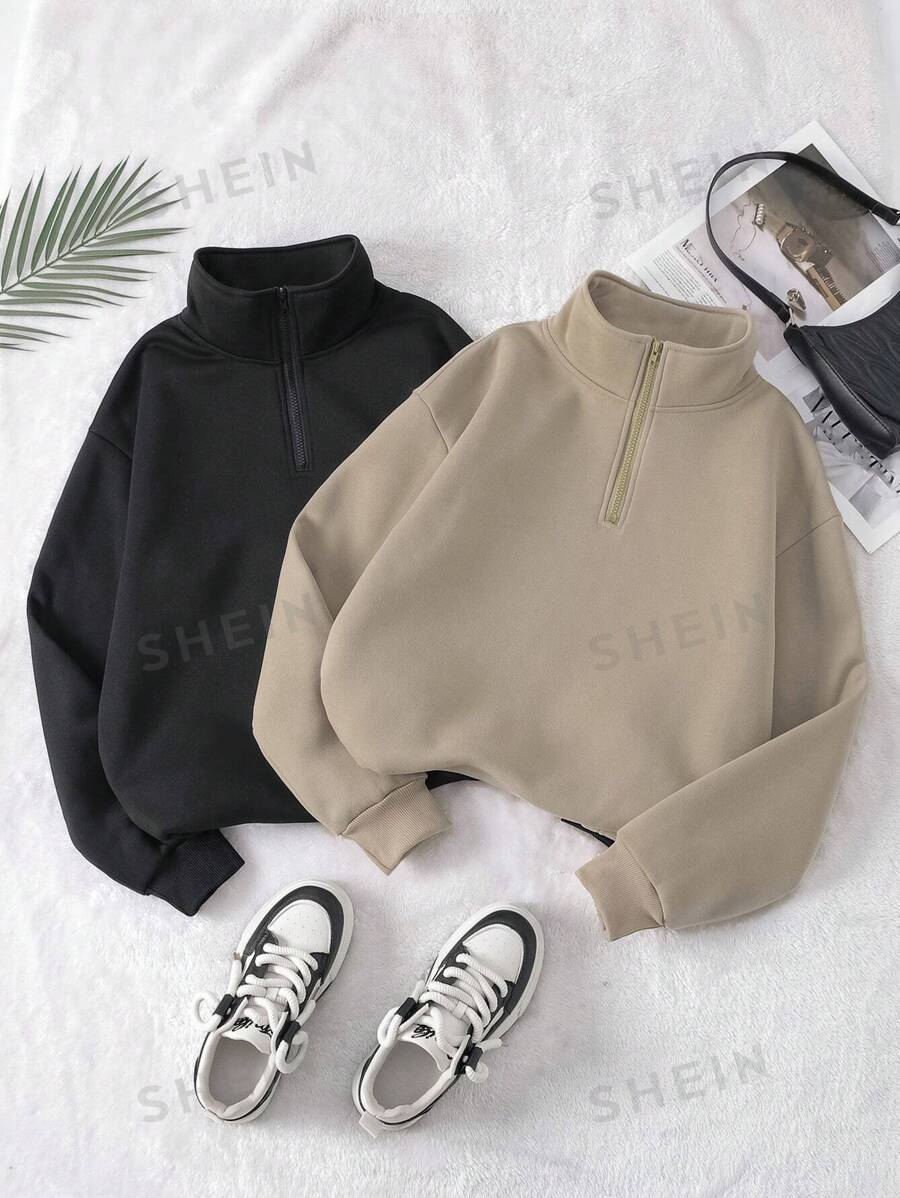 Flirla Sudadera Simple Y Lisa Para Mujer