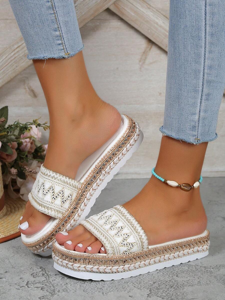 1 pieza Cómodas zapatillas planas, nuevo diseño 2024 Zapatos para mujer