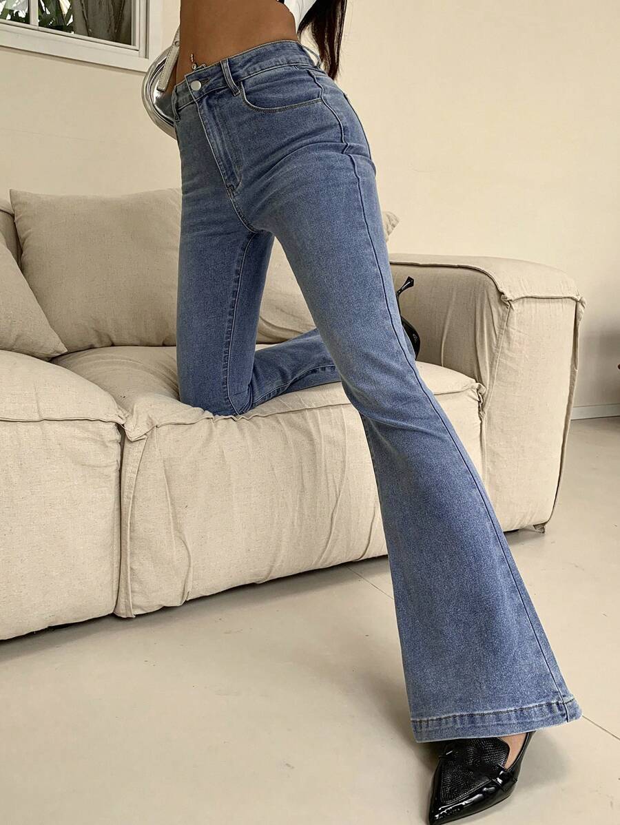 Dazy X KIMYOUJUNG Slim Fit Flared Jeans