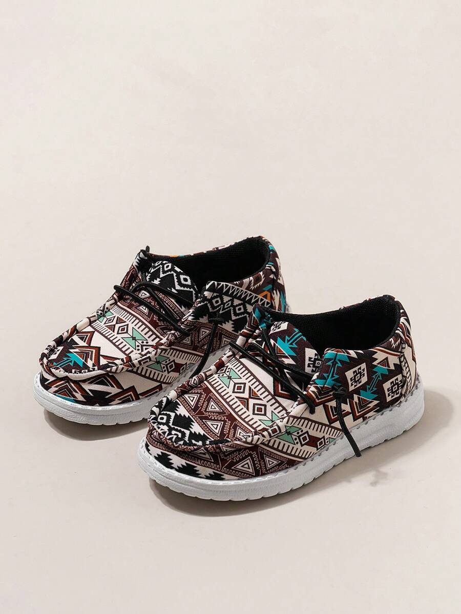 Tênis Com Estampa Multicolorida Estilo Feminino, Leve E Confortável, Adequado Para Todas As Estações
