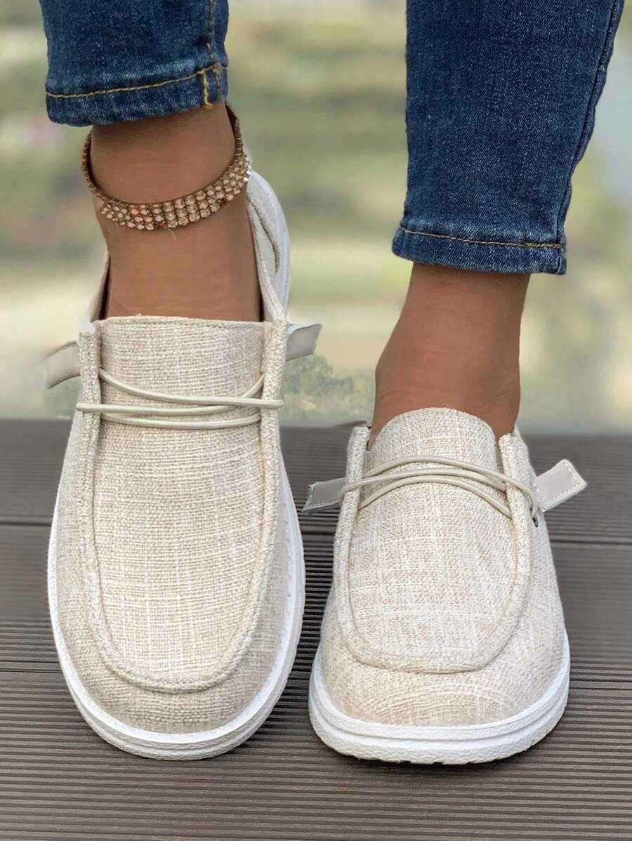 Women's Casual Athletic Loafers, Flat, Canvas Shoes