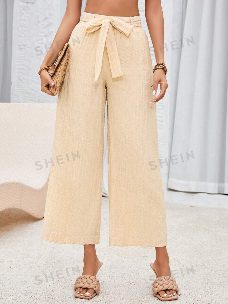 Aveloria Pantalones Anchos Sólidos Para Mujer