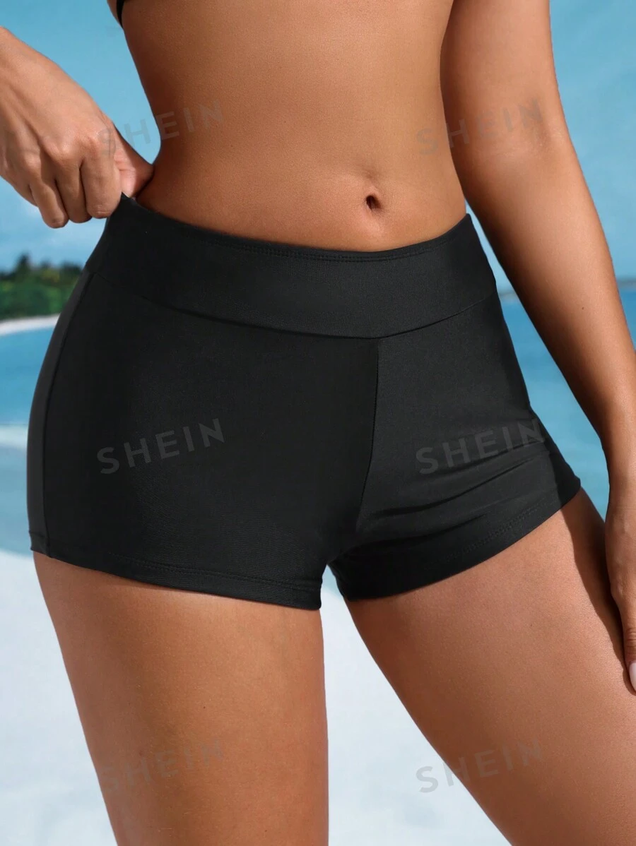 Swim SPRTY Costum de baie pentru damă, cu unghi drept, cu fundul de bikini, pantaloni scurți pentru piscină, plajă de vară