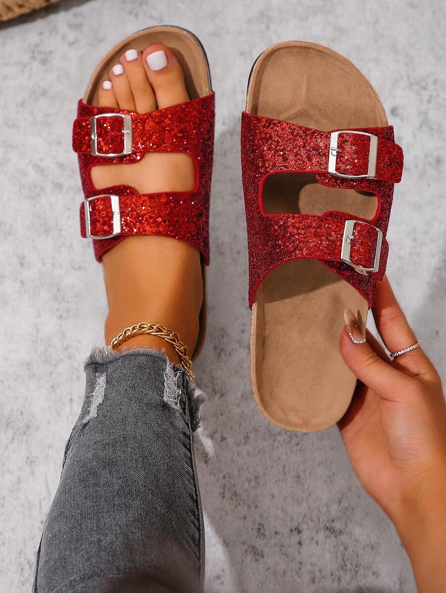 2024 Spring New Arrival Large Size Women's Flat Outdoor Slippers Made For Export To Europe And America