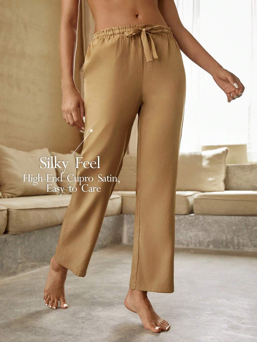 Ocili Ocili Leisure Solid Drawstring Waist Sleep Pants