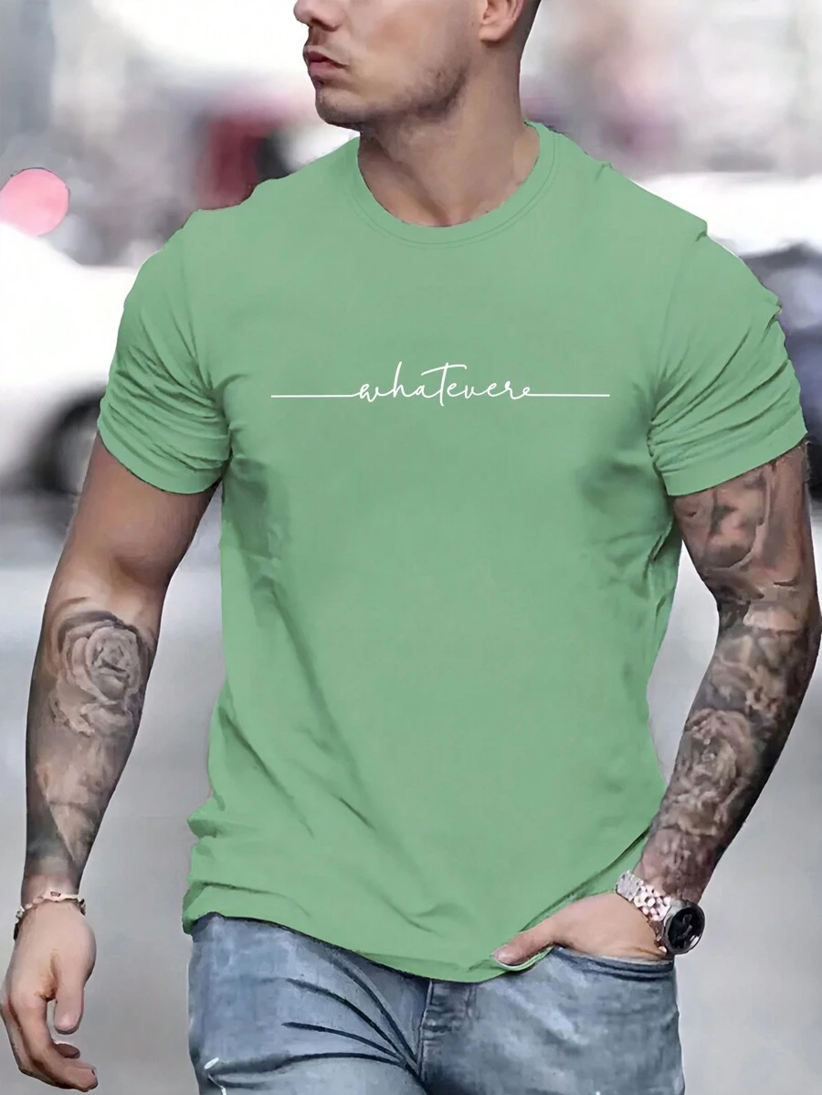 Manfinity Dauomo Hombres Camiseta con estampado de letra