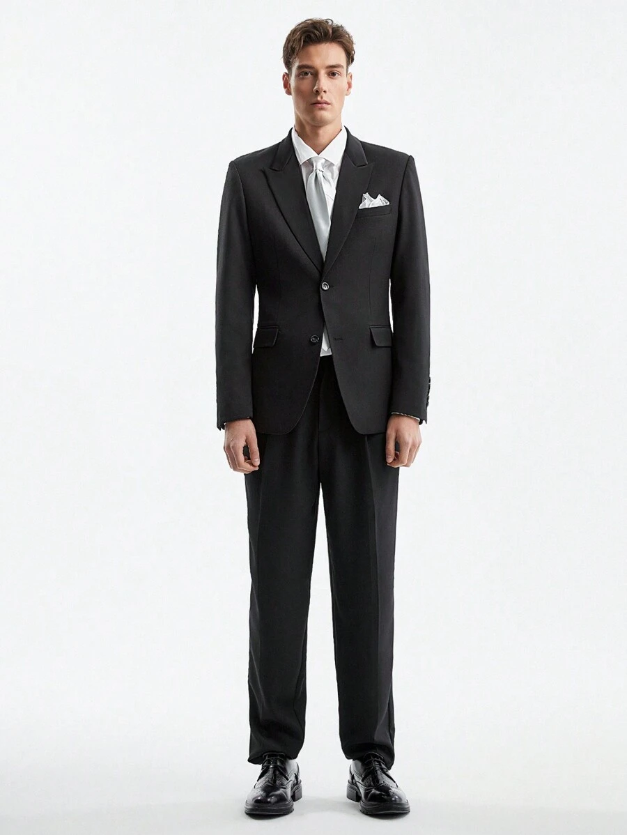 AKNOTIC Business Casual Jachetă de costum casual împletită pentru nuntă
