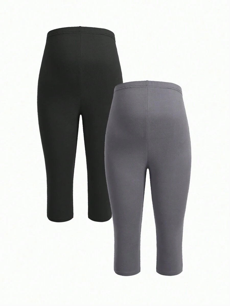 Modmama Maternity Casual Adjustable Waist Capri Leggings