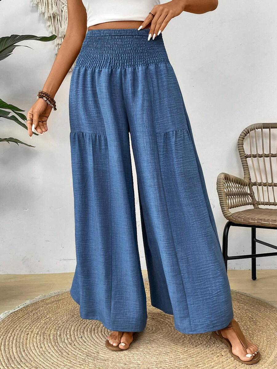 EMERY ROSE High Waist Texture Design Spring/Summer Casual Wide Leg Pants