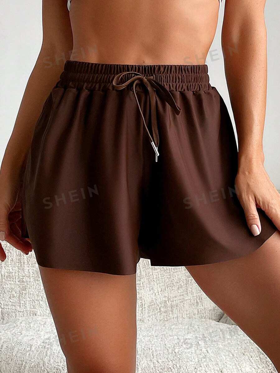SHEIN Swim Fondo De Bikini Para Mujer De Color Sólido, Holgado Y Sencillo Para El Verano Y La Moda