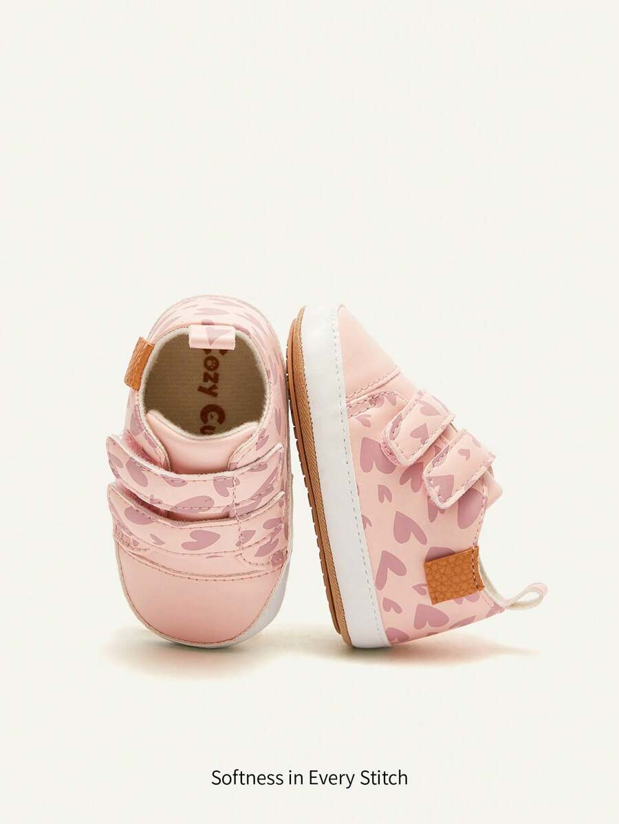 Cozy Pixies Lovely Princess Style Heart Pattern Flat Sport Shoes For Infants And Toddlers