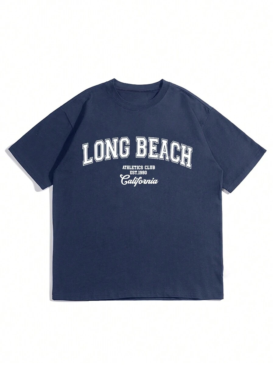 Heren Grafische lettersprint T-shirt