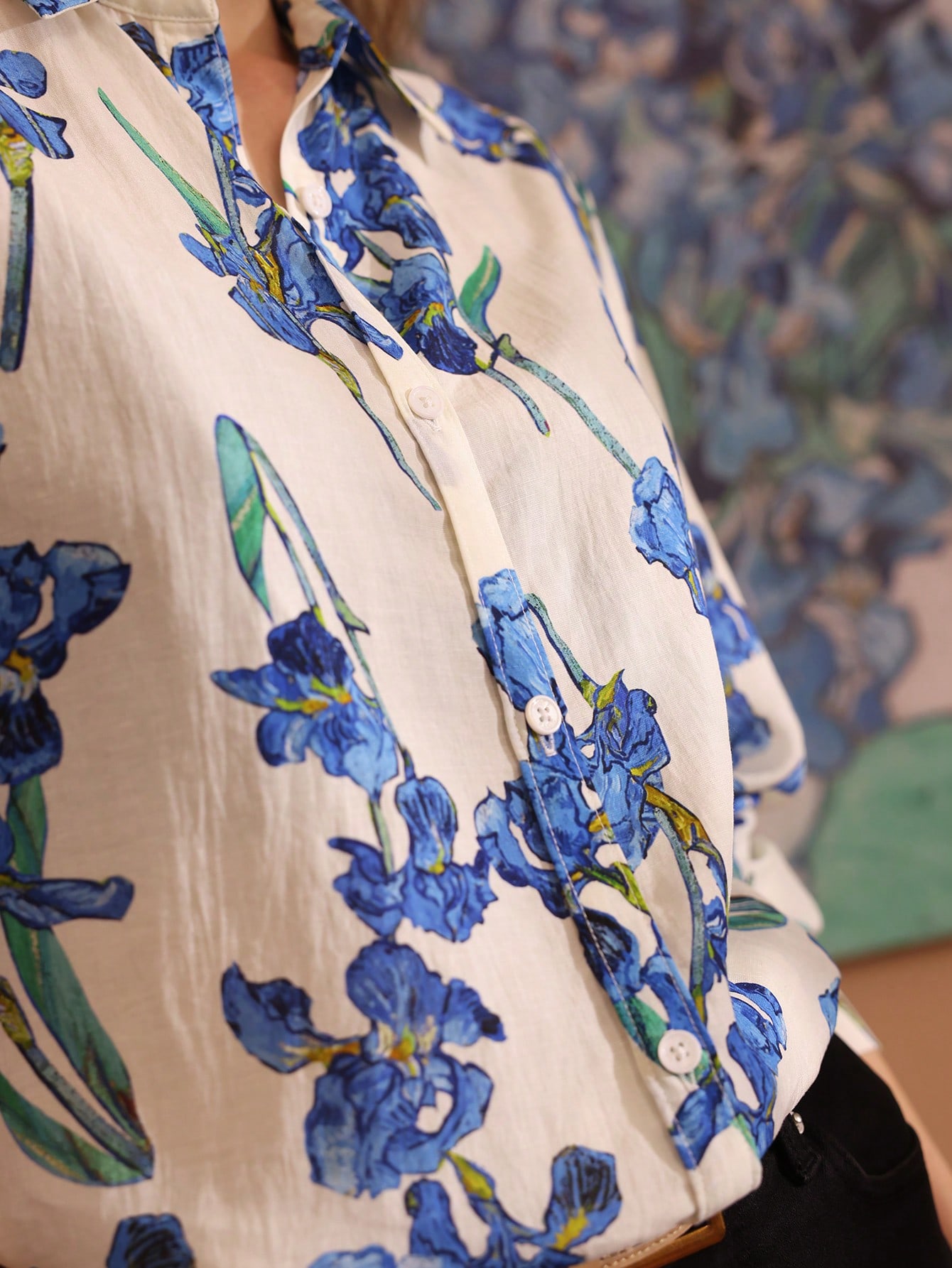 417　6/14 Flower print long sleeve M 417 6/14 Flower print long sleeve M FLOWER PRINT SHIRT