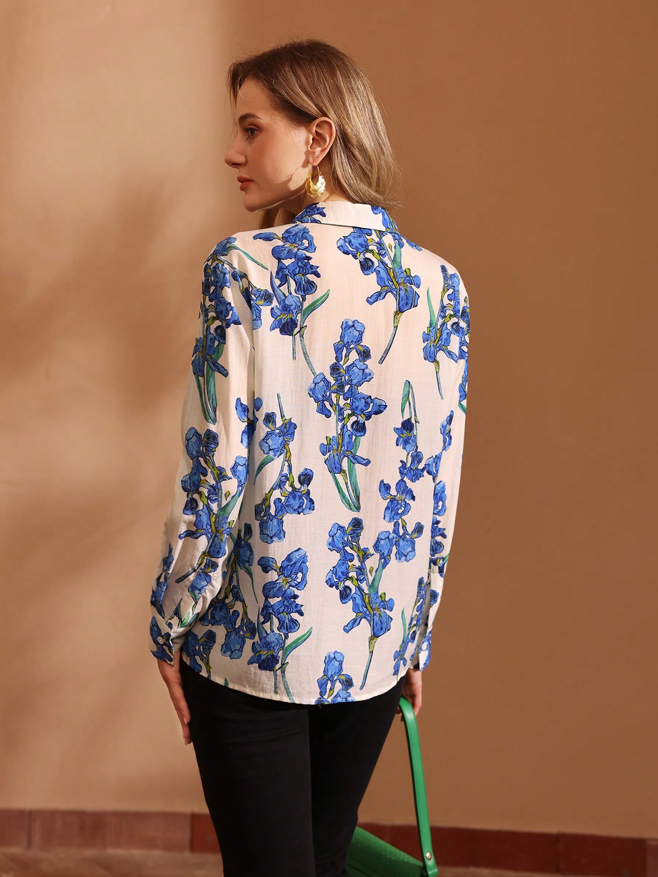 FLORAL PRINT LONG SLEEVE SHIRT｜Motf