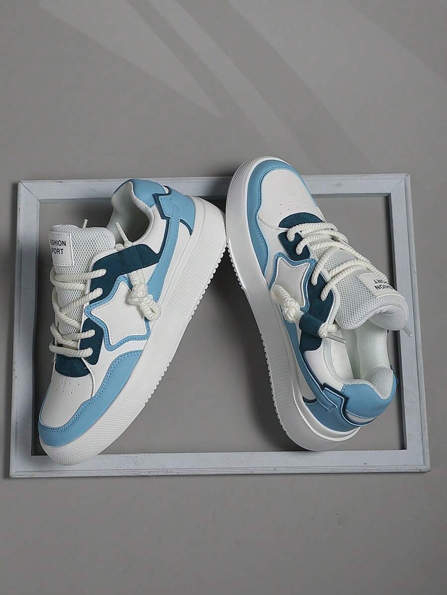 Men Sports Shoes Men Fashionable Cool Casual Shoes Lace-Up Men Skate Shoes Men Personalized Street Shoes