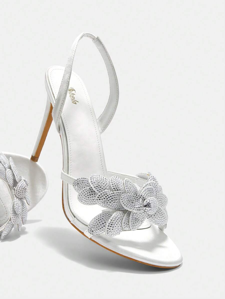 CUCCOO CHICEST Tacones De Aguja Con Punta Redonda Y Decoración De Rhinestone Adecuados Para Fiestas Y Reuniones
