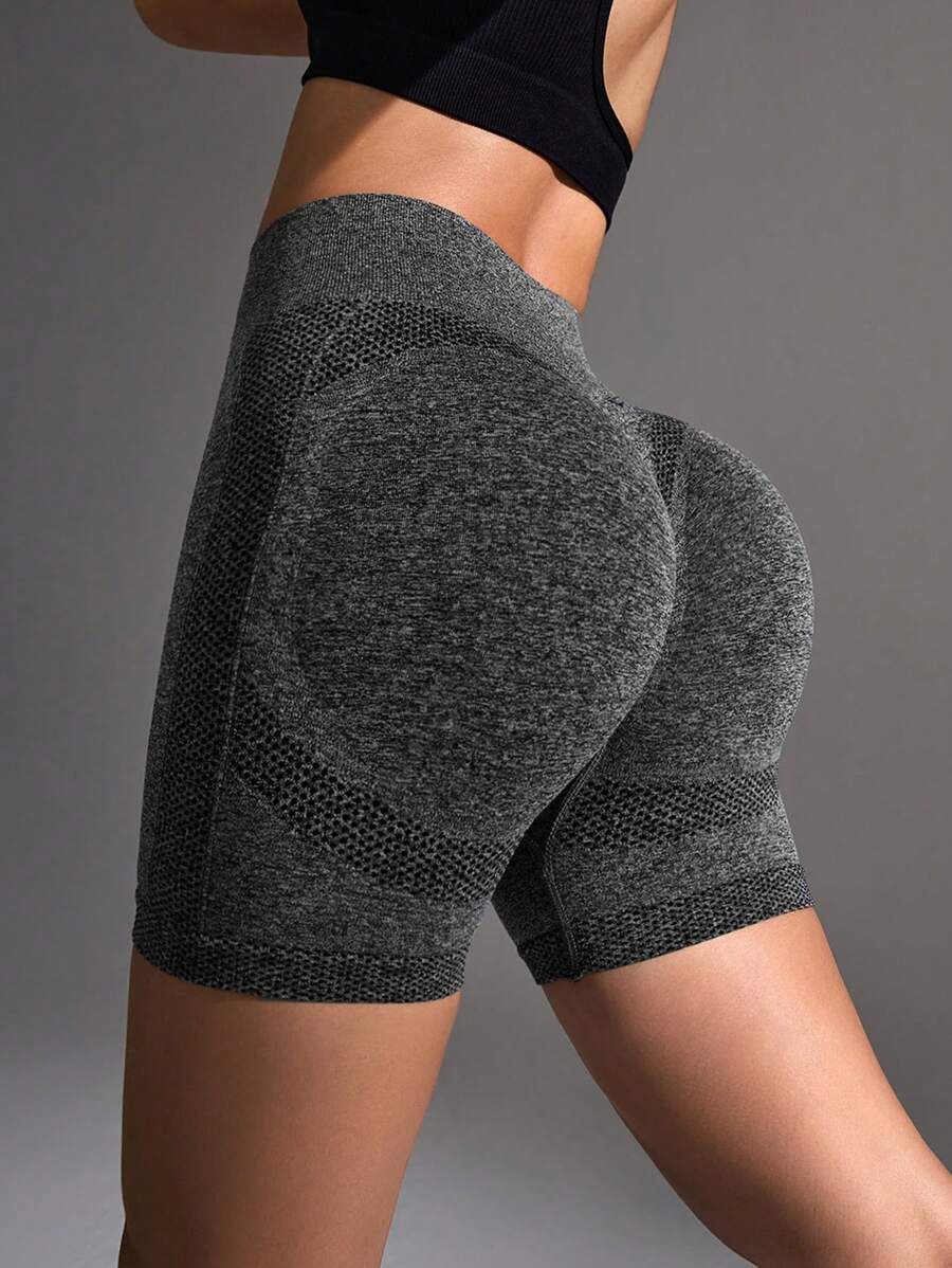SHEIN Sport Studio Women Solid Color Simple Daily Sports ShortsWomen Sweat Short, Gym Short, Biker Short